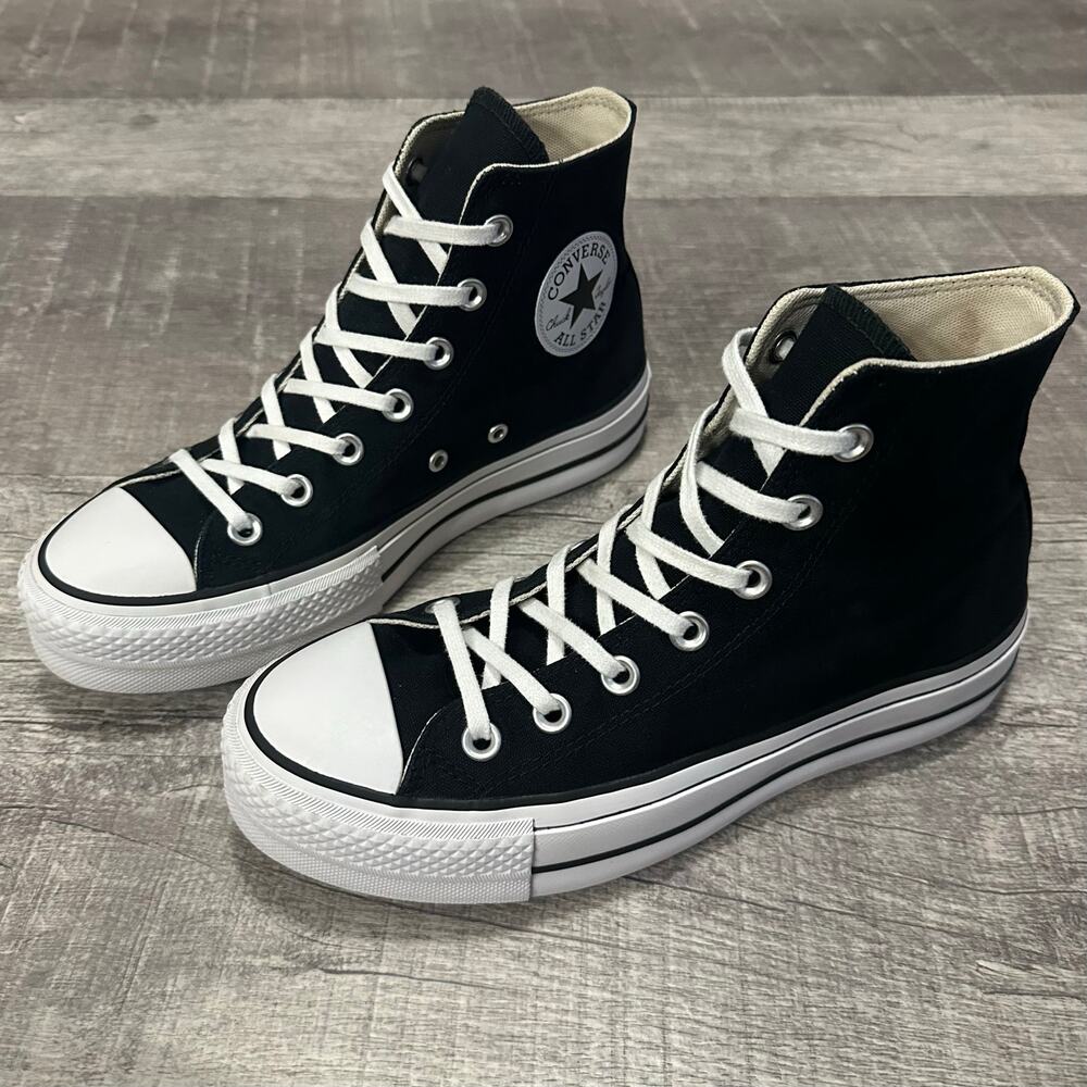 Converse Chuck Tayler Lift Platform Canvas Shoe Womens 7 High Top Black Sneaker